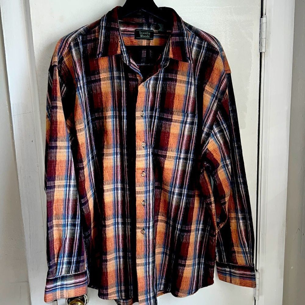 SCANDIA WOODS Multicolor Woven Cotton Shirt-XLG